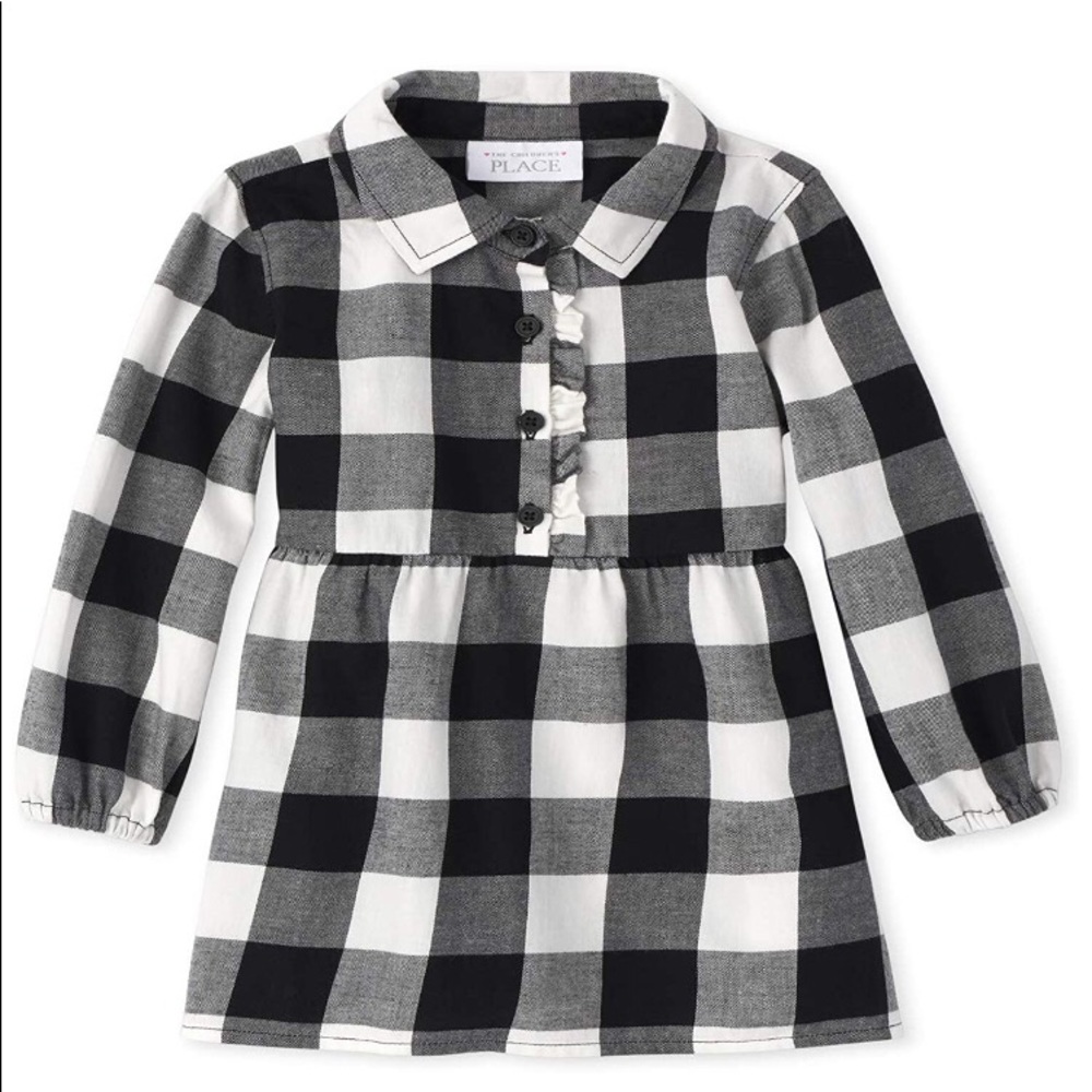 Toddler Girl Buffalo Plaid Shirt Dress
